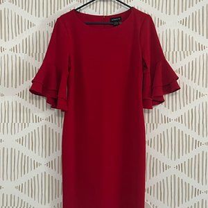 Liz Claiborne, Red Bell Sleeve Dress, 6